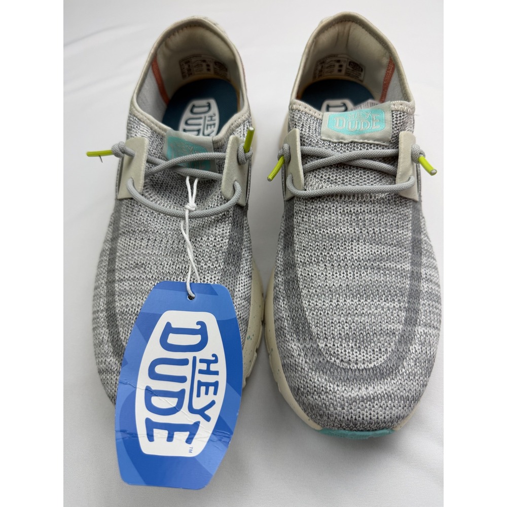 Hey Dude Sirocco W Speckle Grey Knit Slip On Sneakers Women Size 8 40910-030